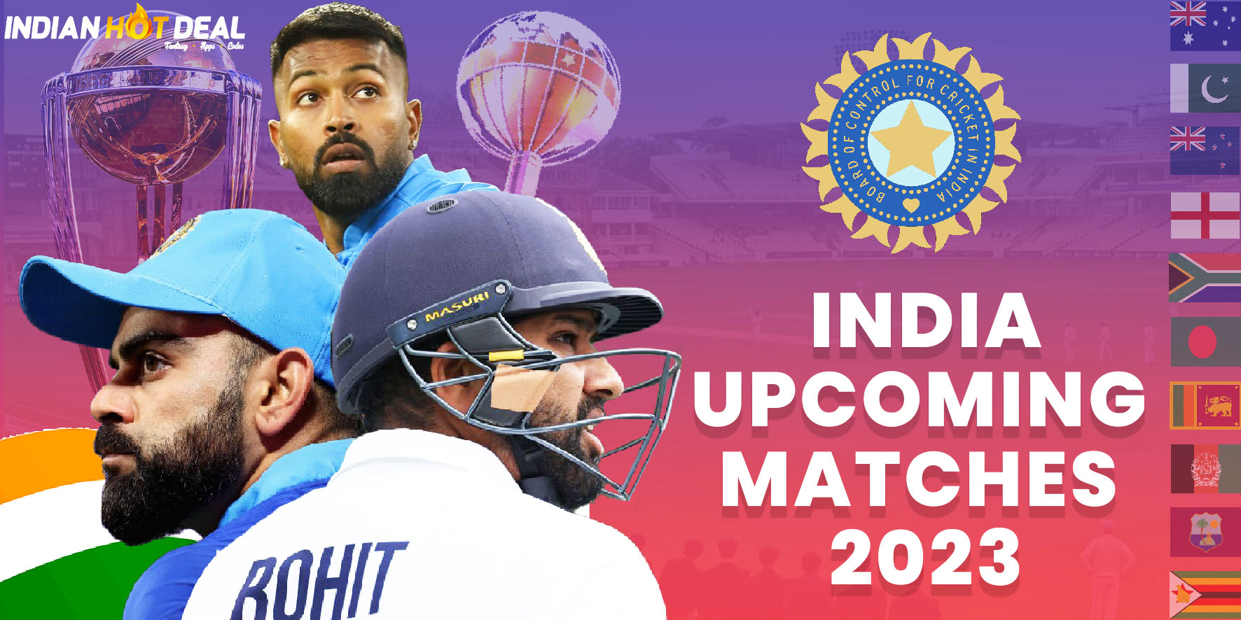 Upcoming Matches 2023 Banner